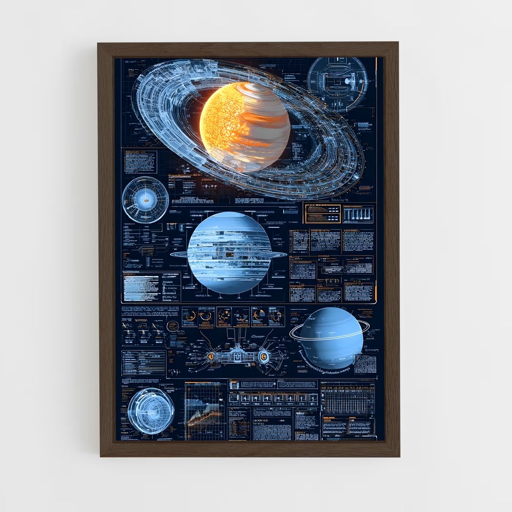 Poster Solar system – affiche Système solaire (vue 5)